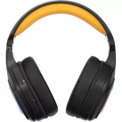 MARVO Pulz 80W vezeték nélküli fejhallgató - fekete - RGB világítás