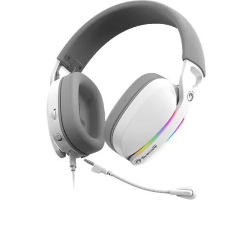 MARVO Pulz 70S vezetékes fejhallgató - fehér - RGB világítás