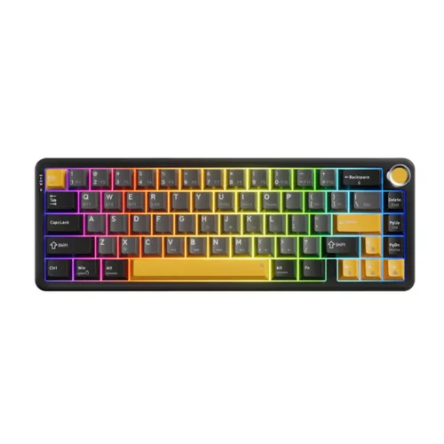 MARVO TITAN 65 vezeték nélküli gaming billentyűzet - Fekete - US /Banana Crystal Linear/