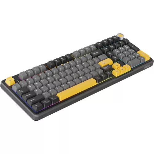 MARVO TITAN 98 vezeték nélküli gaming billentyűzet - Fekete - US /Banana Crystal Linear/