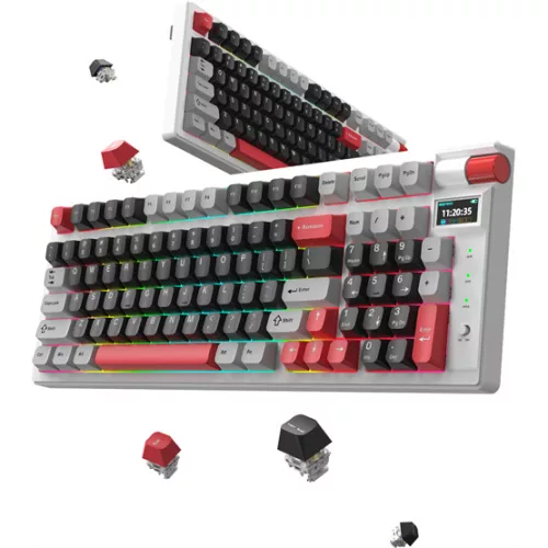 MONKA Storm vezeték nélküli gaming billentyűzet - Fehér - US /MONKA Violet Linear/