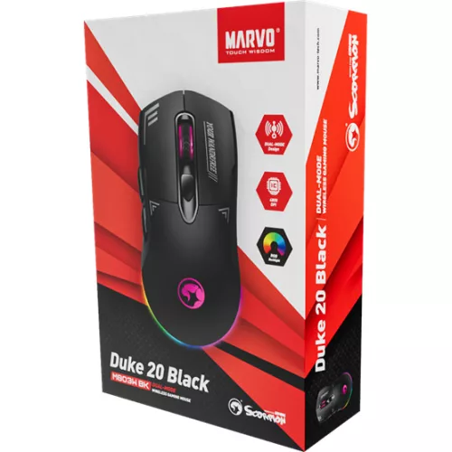 MARVO Duke 20 vezeték nélküli egér - fekete