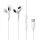 Baseus Encok C17 Wired Earphones USB Type-C mikrofonos fülhallgató, fehér