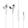Baseus Encok H17 Wired Earphones 3,5 mm jack mikrofonos fülhallgató, fehér