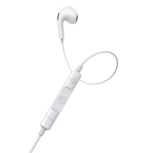 Baseus Encok H17 Wired Earphones 3,5 mm jack mikrofonos fülhallgató, fehér