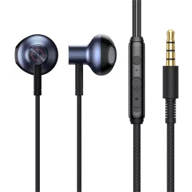   Baseus Encok H19 Wired Earphones 3,5 mm jack mikrofonos fülhallgató, fekete
