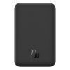 Baseus Magnetic Mini vezeték nélküli gyorstöltő powerbank 5000 mAh, 20W, fekete + 60W USB Type-C, 30cm kábel
