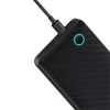 Baseus Airpow Lite gyorstöltő powerbank 10000 mAh, 15W, fekete + USB Type-C, 30cm kábel