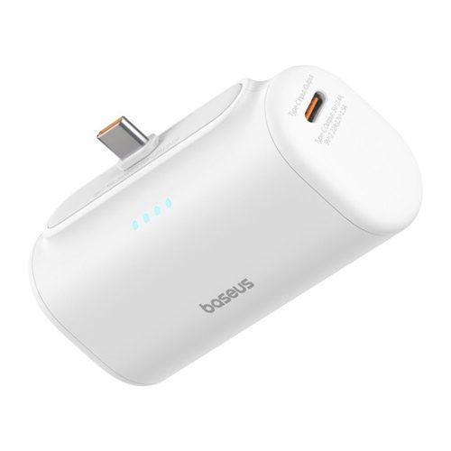 Baseus Compact 20W gyorstöltő powerbank, 5000mAh, Type-C csatlakozóval, fehér