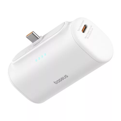Baseus Compact 20W gyorstöltő powerbank, 5000mAh, Type-C csatlakozóval, fehér