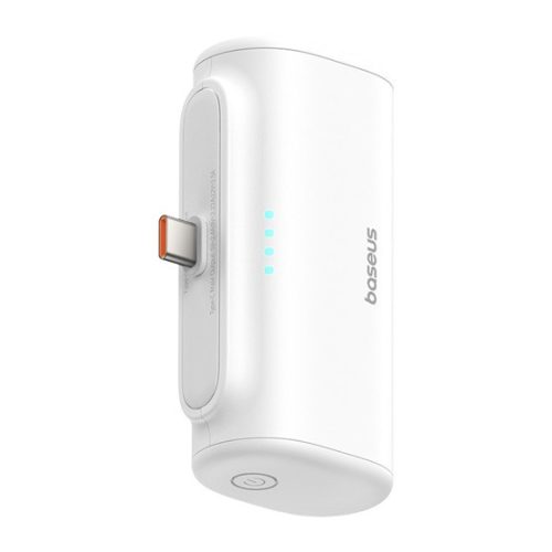 Baseus Compact 20W gyorstöltő powerbank, 5000mAh, Type-C csatlakozóval, fehér