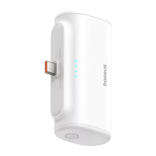 Baseus Compact 20W gyorstöltő powerbank, 5000mAh, Type-C csatlakozóval, fehér