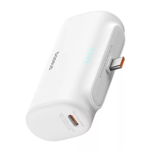 Baseus Compact 20W gyorstöltő powerbank, 5000mAh, Type-C csatlakozóval, fehér