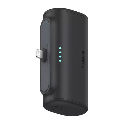 Baseus Compact 20W gyorstöltő powerbank, 5000mAh, iPhone csatlakozóval, fekete