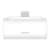 Baseus Compact gyorstöltő powerbank 5000 mAh, 20W iPhone csatlakozóval, fehér