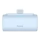 Baseus Compact gyorstöltő powerbank 5000 mAh, 20W iPhone csatlakozóval, kék