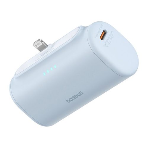 Baseus Compact gyorstöltő powerbank 5000 mAh, 20W iPhone csatlakozóval, kék