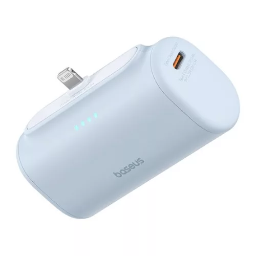 Baseus Compact gyorstöltő powerbank 5000 mAh, 20W iPhone csatlakozóval, kék