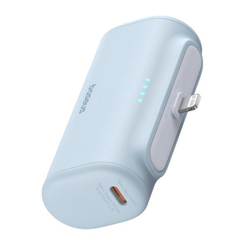 Baseus Compact gyorstöltő powerbank 5000 mAh, 20W iPhone csatlakozóval, kék