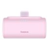 Baseus Compact 20W gyorstöltő powerbank, 5000mAh, iPhone csatlakozóval, rózsaszín