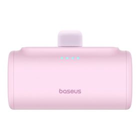   Baseus Compact 20W gyorstöltő powerbank, 5000mAh, iPhone csatlakozóval, rózsaszín
