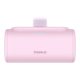 Baseus Compact 20W gyorstöltő powerbank, 5000mAh, iPhone csatlakozóval, rózsaszín