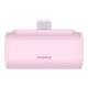Baseus Compact 20W gyorstöltő powerbank, 5000mAh, iPhone csatlakozóval, rózsaszín
