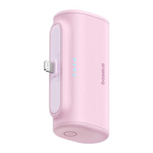 Baseus Compact 20W gyorstöltő powerbank, 5000mAh, iPhone csatlakozóval, rózsaszín
