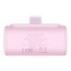 Baseus Compact 20W gyorstöltő powerbank, 5000mAh, iPhone csatlakozóval, rózsaszín