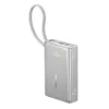 Baseus PicoGo gyorstöltő powerbank 10000mAh, 45W, beépített USB Type-C kábel, ezüst