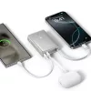 Baseus PicoGo gyorstöltő powerbank 10000mAh, 45W, beépített USB Type-C kábel, ezüst