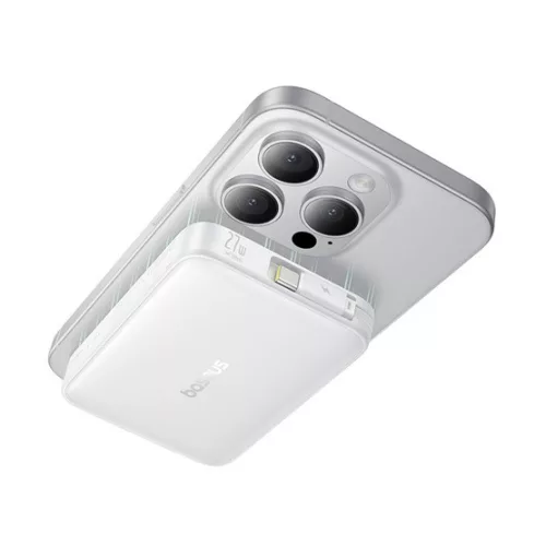 Baseus PicoGo Qi2 Magnetic vezeték nélküli gyorstöltő powerbank 10000 mAh, 27W, fehér