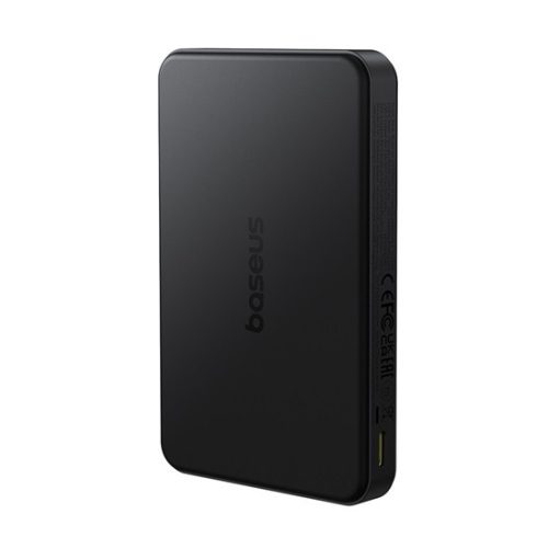 Baseus Airpow II Qi2 Magnetic vezeték nélküli gyorstöltő powerbank 10000 mAh, 22.5W, fekete + 60W USB Type-C, 30cm kábel