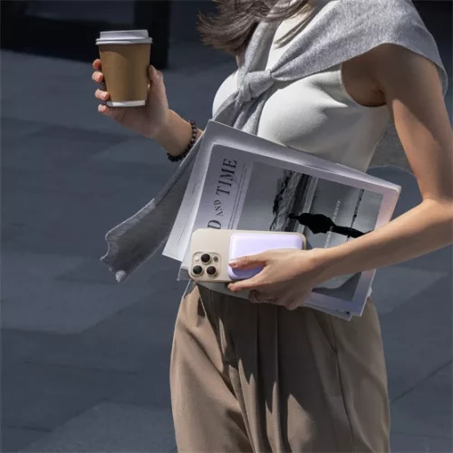 Baseus EnerFill FM11 Magnetic vezeték nélküli gyorstöltő powerbank 10000 mAh, 22.5W, lila + USB Type-C, 30cm kábel