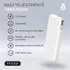 AVAX PB106W LEISURE PD/Type-C 30W+QC 18W gyorstöltő Powerbank 15.000mAh, fehér - Dobozsérült termék