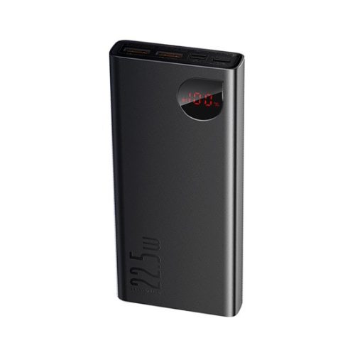 Baseus Adaman Metal gyorstöltő powerbank 20000 mAh, 22.5W, fekete + 3A USB Type-C, 30cm kábel