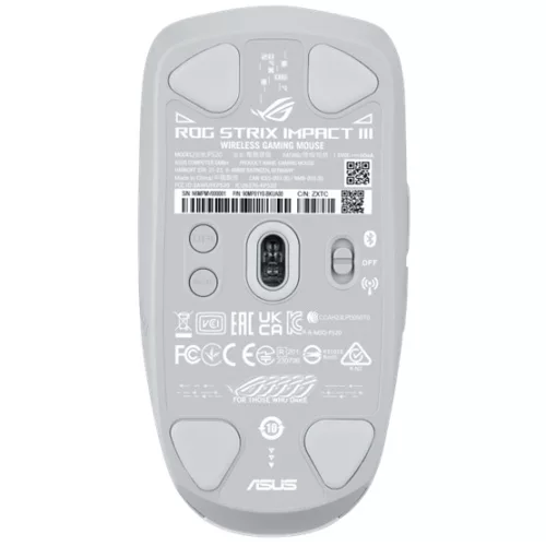 ASUS ROG Strix Impact III - vezeték nélküli gaming egér - Fehér