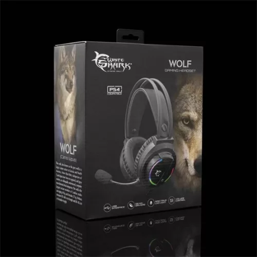 White Shark WOLF GH-2044 gamer fejhallgató mikrofonnal - fekete