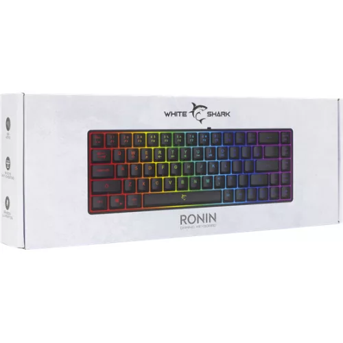 White Shark GK-2201B-HU RONIN vezetékes membrán gamer billentyűzet - fekete - HU