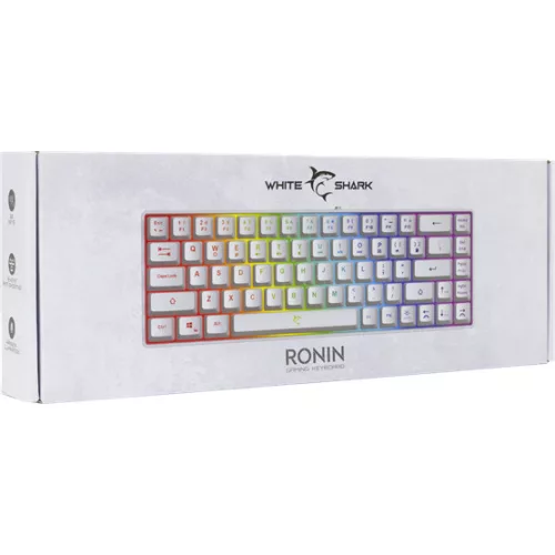 White Shark GK-2201W-HU RONIN vezetékes membrán gamer billentyűzet - fehér - HU