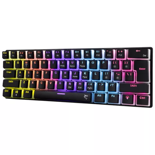 White Shark GK-2202-2B/BL-US ASHIKO-2 vezetékes mechanikus gamer billentyűzet - fekete - US