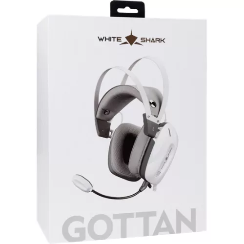 White Shark GH-2446W GOTTAN vezeték nélküli gamer fejhallgató mikrofonnal - fehér