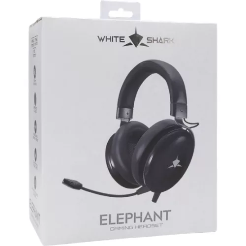 White Shark GH-2540B ELEPHANT vezetékes gamer fejhallgató mikrofonnal - fekete