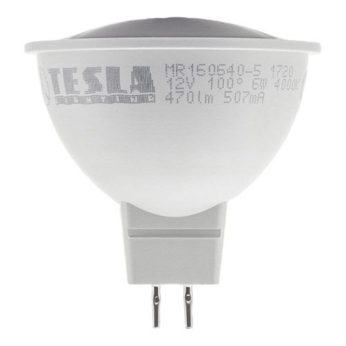 Tesla - LED izzó, MR16, 6W, 12V, 470lm, 4000K, 100°