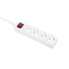 Q-LINK 75.017.55 4-es elosztó kapcsolóval, max. 3680 W, 1,5 m vezeték, gyermekvédelem, fehér