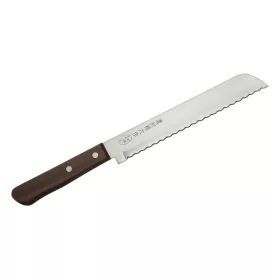   Satake 803-762 Tomoko japán kenyérvágó kés, 20 cm penge hossz, rozsdamentes acél, natúr fa markolat