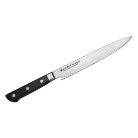   Satake 805-551 Daichi japán damaszk szeletelő kés, 20 cm penge hossz, damaszk acél, pakka fa markolat