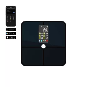   AENO ABS0002S BS2S testmérleg,  180 kg-ig terhelhető, SMART funkciók, profilok, BMI index elemzés, színes kijelző