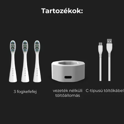 AENO ADB0001S DB1S intelligens szónikus fogkefe, 46000 rezgés/perc, SMART, 4 üzemmód, 3 felhasználó, akkumulátoros, IPX7