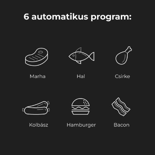 AENO AEG0005 EG5 kontakt grill, 2000 W, 3 az 1-ben sütő, kétoldalas lemezek, 6 program, LED kijelző